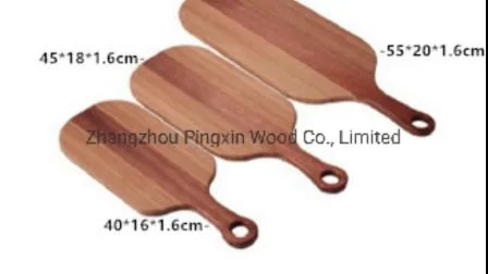 Customized Kitchen Paddle Shape Bamboo Wood Cutting Board Cheese Board